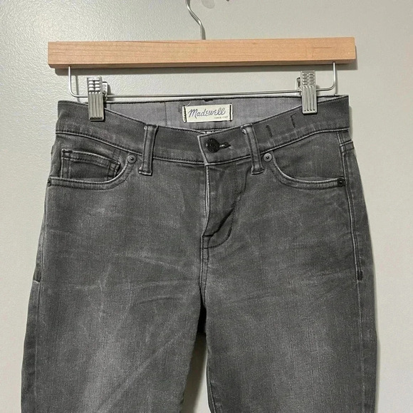 Madewell Skinny Mid Rise  Jeans Grey Faded Wash - Picture 4 of 17